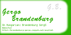 gergo brandenburg business card